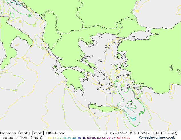 Isotaca (mph) UK-Global vie 27.09.2024 06 UTC