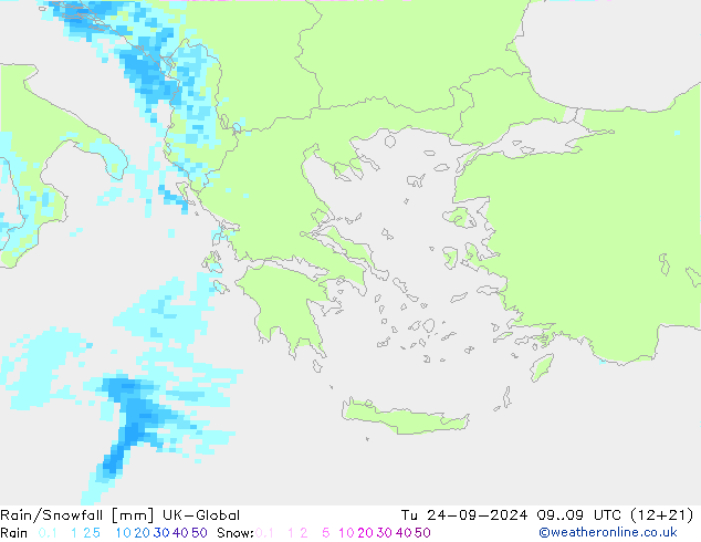 Lluvia/nieve UK-Global mar 24.09.2024 09 UTC