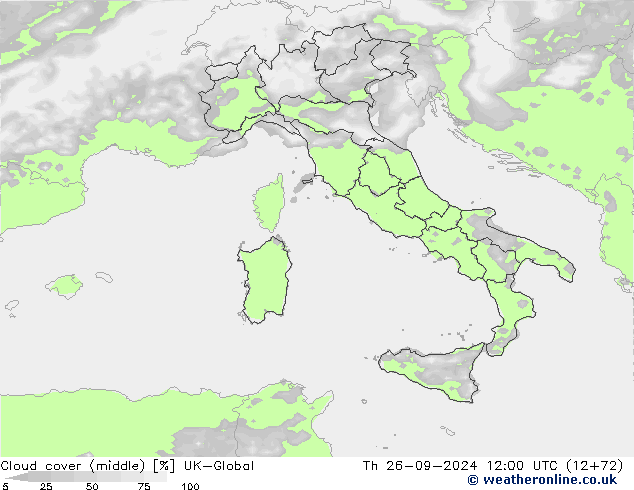 Nuages (moyen) UK-Global jeu 26.09.2024 12 UTC