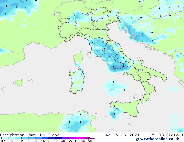 Neerslag UK-Global wo 25.09.2024 15 UTC