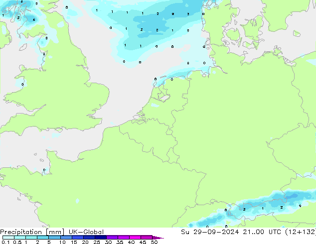 Precipitation UK-Global Su 29.09.2024 00 UTC