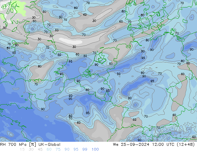 RV 700 hPa UK-Global wo 25.09.2024 12 UTC