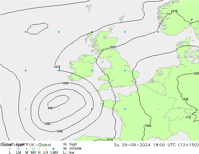 Cloud layer UK-Global Вс 29.09.2024 18 UTC