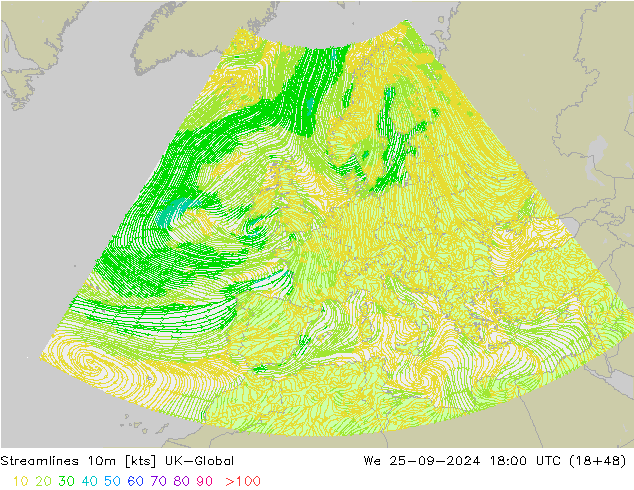 ветер 10m UK-Global ср 25.09.2024 18 UTC