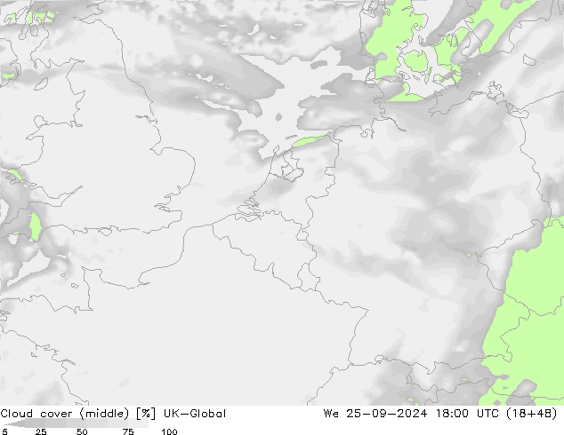 облака (средний) UK-Global ср 25.09.2024 18 UTC