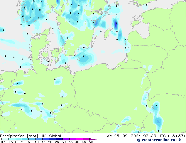 precipitação UK-Global Qua 25.09.2024 03 UTC