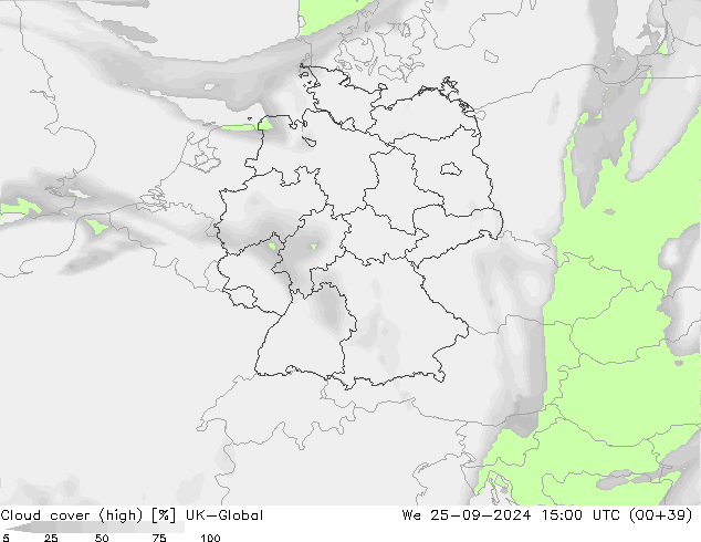 Wolken (hohe) UK-Global Mi 25.09.2024 15 UTC