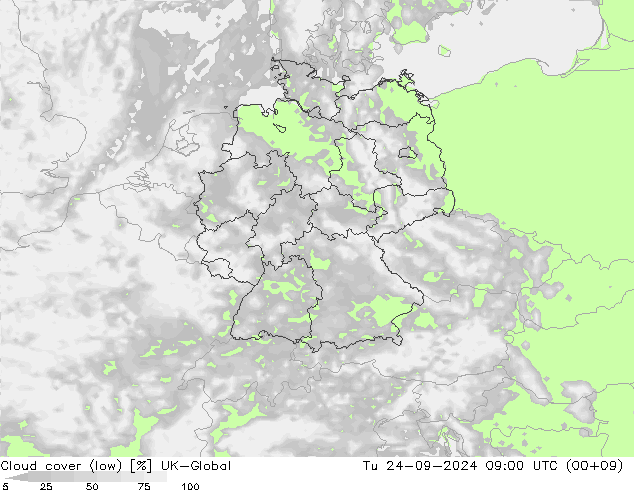 Nubi basse UK-Global mar 24.09.2024 09 UTC