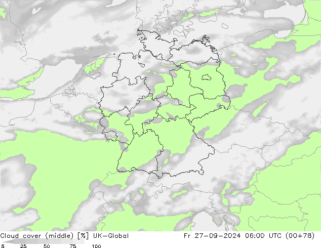 Nuages (moyen) UK-Global ven 27.09.2024 06 UTC