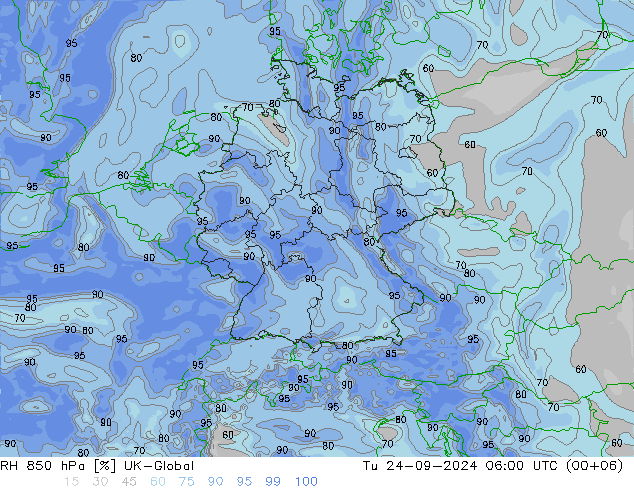 RV 850 hPa UK-Global di 24.09.2024 06 UTC