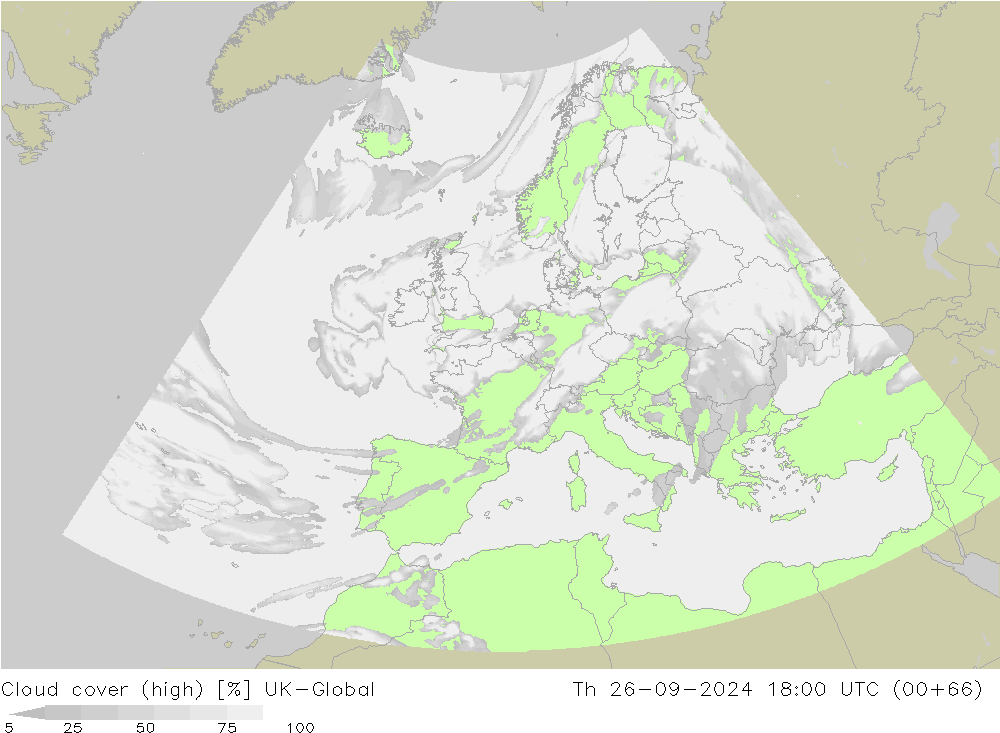 zachmurzenie (wysokie) UK-Global czw. 26.09.2024 18 UTC