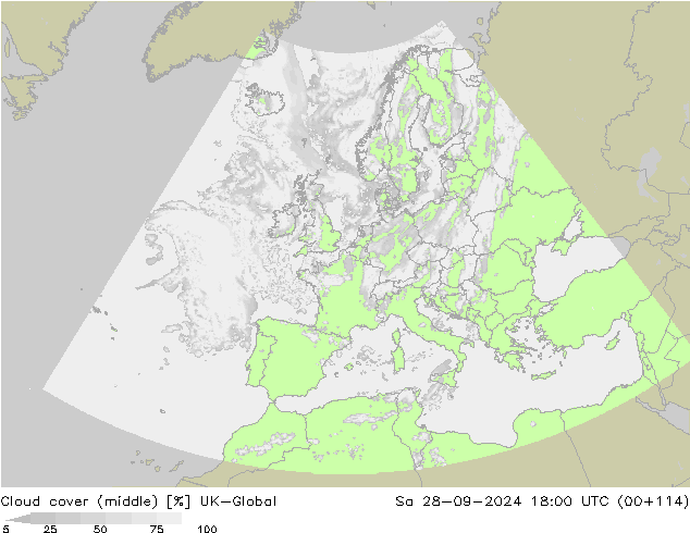 Cloud cover (middle) UK-Global Sa 28.09.2024 18 UTC