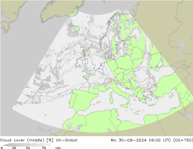 Bewolking (Middelb.) UK-Global ma 30.09.2024 06 UTC