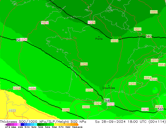 Thck 500-1000hPa UK-Global so. 28.09.2024 18 UTC