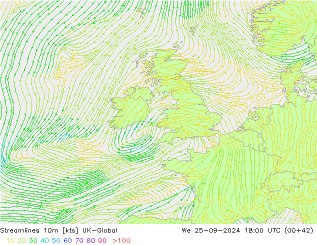 ветер 10m UK-Global ср 25.09.2024 18 UTC