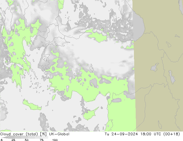 Bulutlar (toplam) UK-Global Sa 24.09.2024 18 UTC