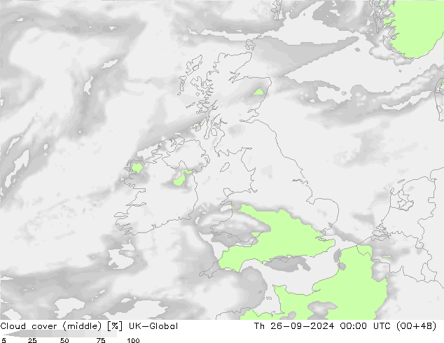 Nuages (moyen) UK-Global jeu 26.09.2024 00 UTC