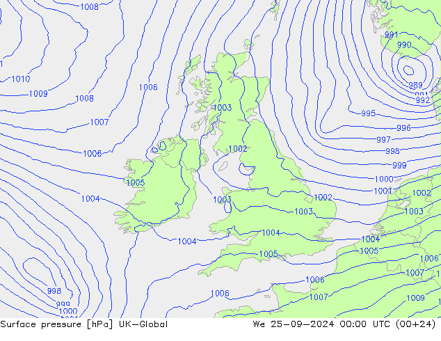 ciśnienie UK-Global śro. 25.09.2024 00 UTC