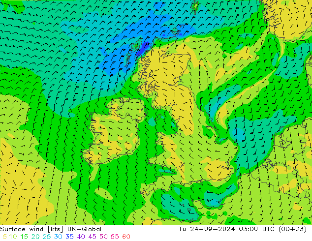 Surface wind UK-Global Tu 24.09.2024 03 UTC