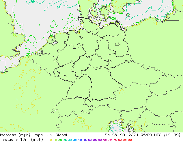 Eşrüzgar Hızları mph UK-Global Cts 28.09.2024 06 UTC