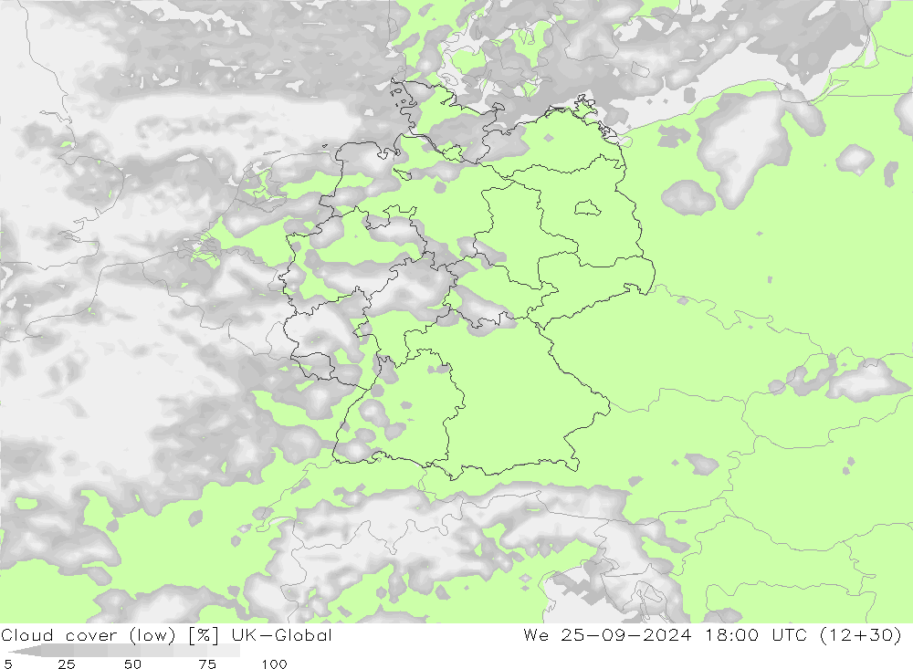 Bulutlar (düşük) UK-Global Çar 25.09.2024 18 UTC