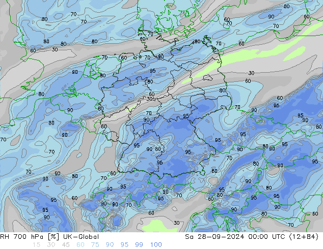 RV 700 hPa UK-Global za 28.09.2024 00 UTC