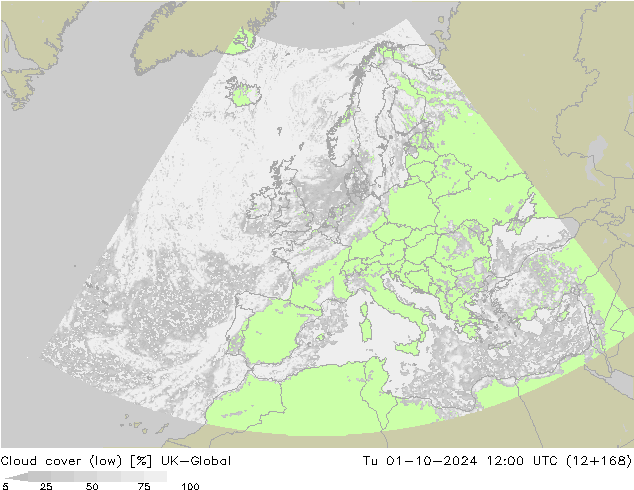 облака (низкий) UK-Global вт 01.10.2024 12 UTC