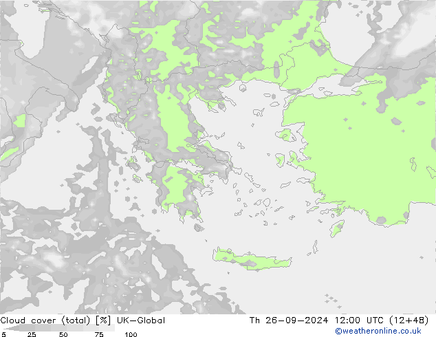 zachmurzenie (suma) UK-Global czw. 26.09.2024 12 UTC