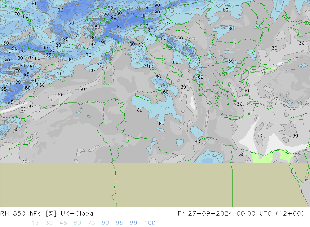 850 hPa Nispi Nem UK-Global Cu 27.09.2024 00 UTC