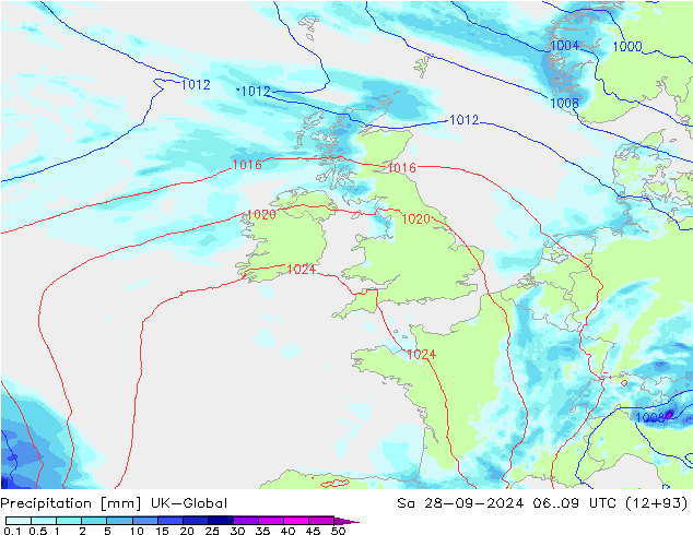 Precipitation UK-Global Sa 28.09.2024 09 UTC