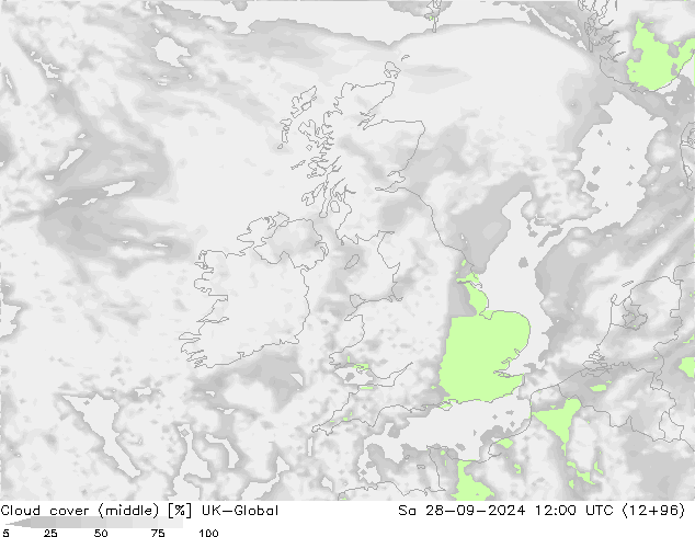 Cloud cover (middle) UK-Global Sa 28.09.2024 12 UTC