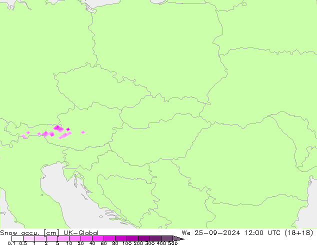 Snow accu. UK-Global  25.09.2024 12 UTC