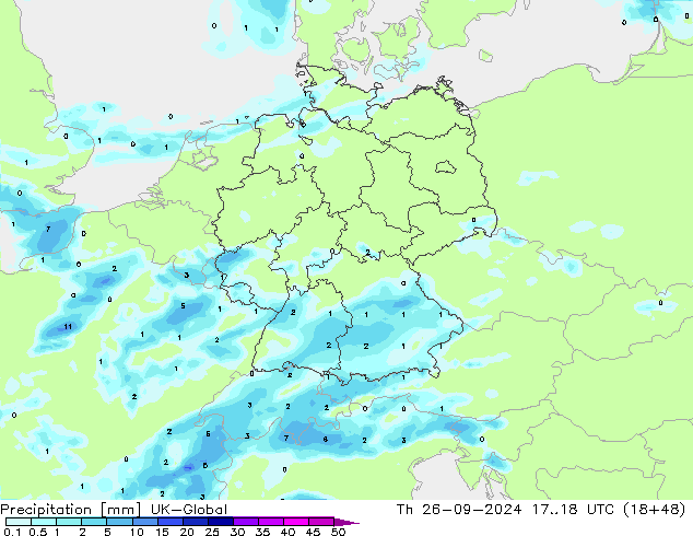 Niederschlag UK-Global Do 26.09.2024 18 UTC