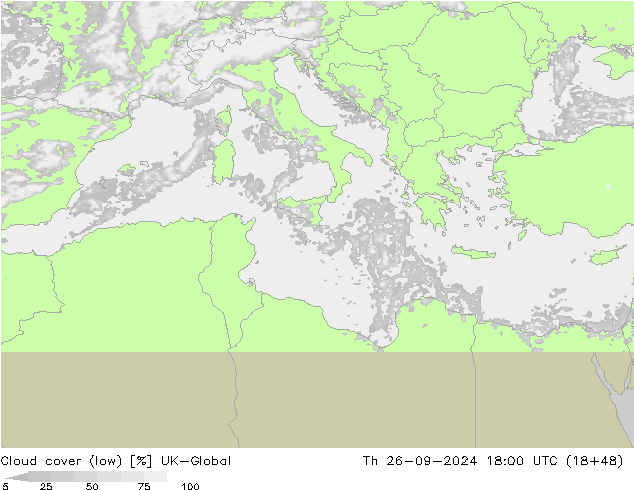 zachmurzenie (niskie) UK-Global czw. 26.09.2024 18 UTC