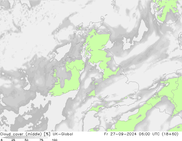 Cloud cover (middle) UK-Global Fr 27.09.2024 06 UTC