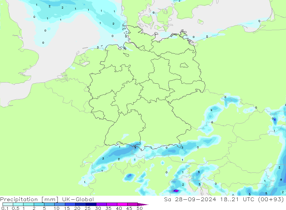 Precipitation UK-Global Sa 28.09.2024 21 UTC