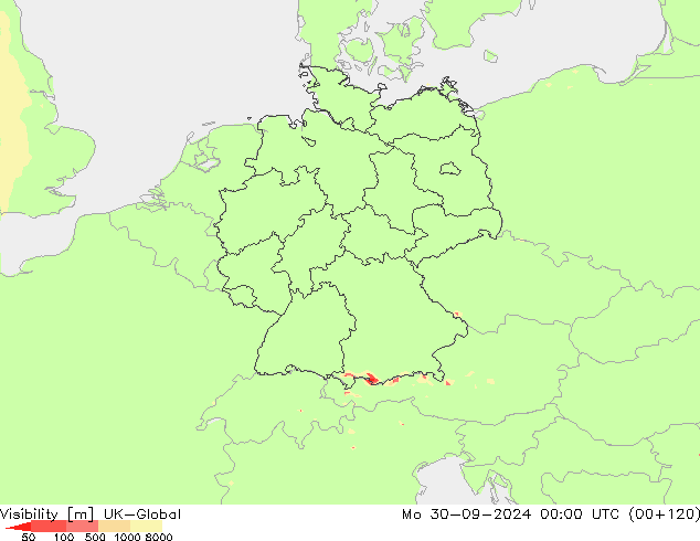 Dohlednost UK-Global Po 30.09.2024 00 UTC