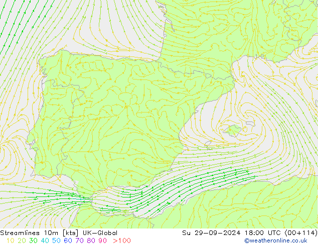 Linea di flusso 10m UK-Global dom 29.09.2024 18 UTC