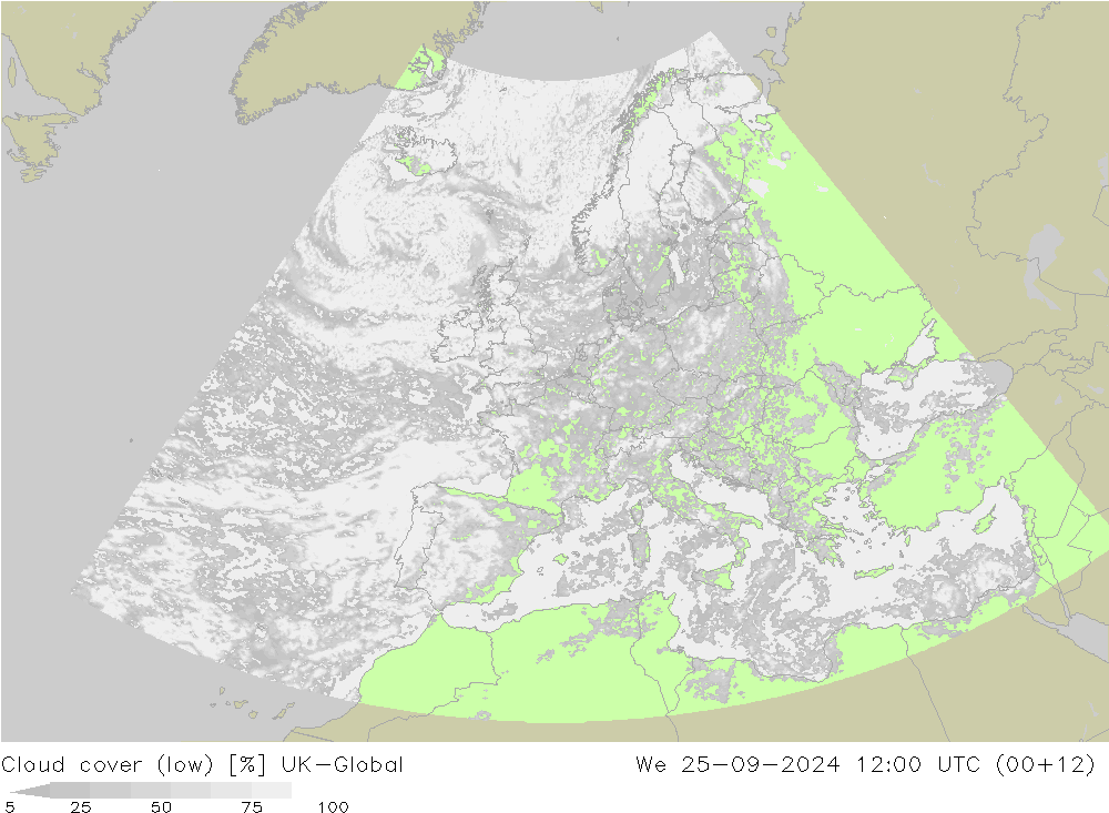 облака (низкий) UK-Global ср 25.09.2024 12 UTC