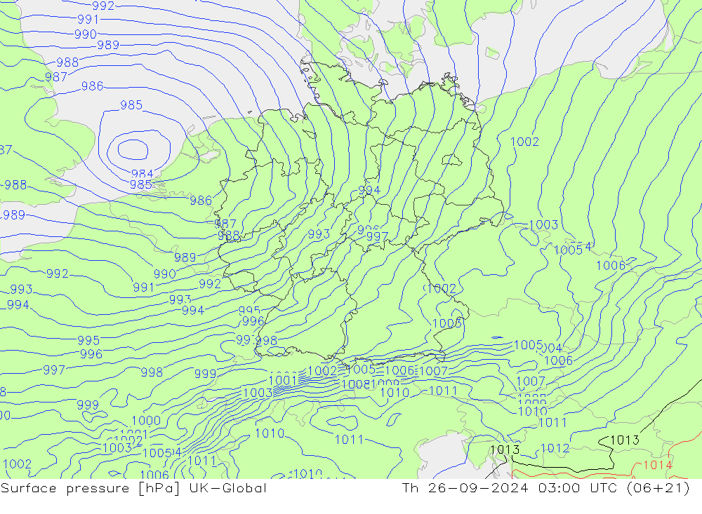 pression de l'air UK-Global jeu 26.09.2024 03 UTC