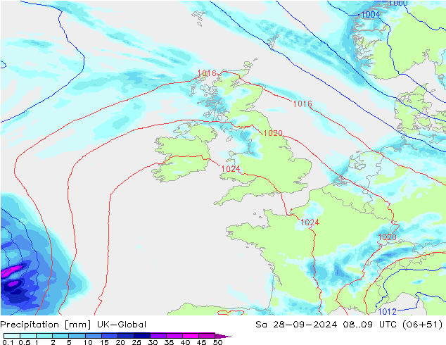 Precipitation UK-Global Sa 28.09.2024 09 UTC