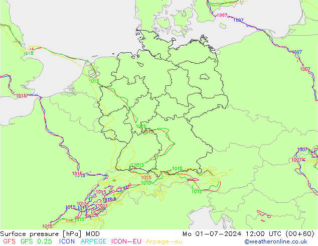 Luchtdruk (Grond) MOD ma 01.07.2024 12 UTC