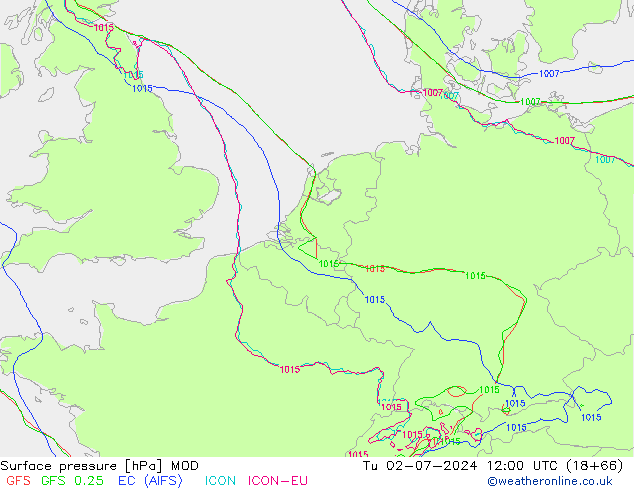 Luchtdruk (Grond) MOD di 02.07.2024 12 UTC