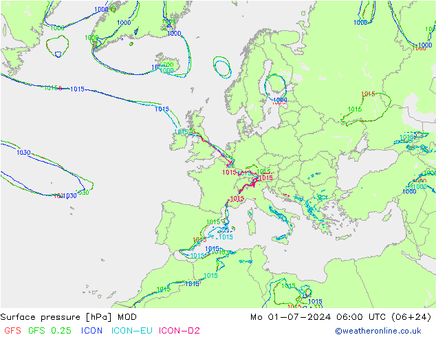 Luchtdruk (Grond) MOD ma 01.07.2024 06 UTC