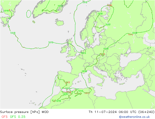 Luchtdruk (Grond) MOD do 11.07.2024 06 UTC