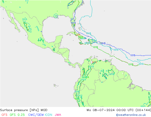 Luchtdruk (Grond) MOD ma 08.07.2024 00 UTC