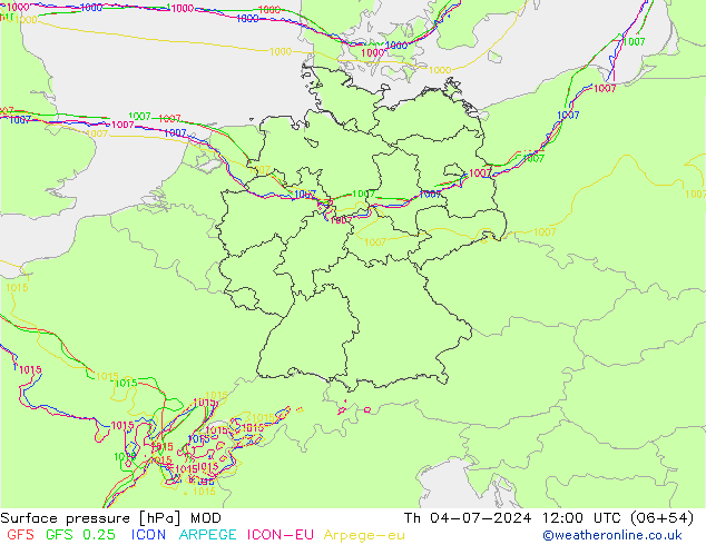 Luchtdruk (Grond) MOD do 04.07.2024 12 UTC
