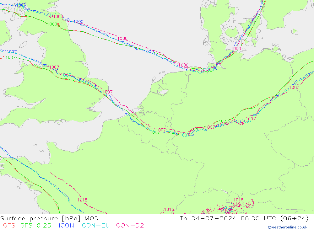 Luchtdruk (Grond) MOD do 04.07.2024 06 UTC