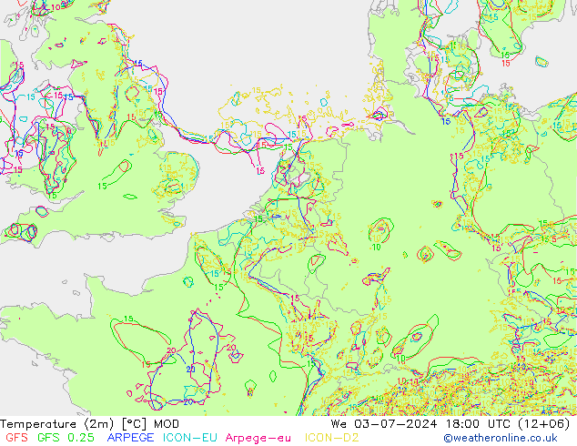 温度图 MOD 星期三 03.07.2024 18 UTC