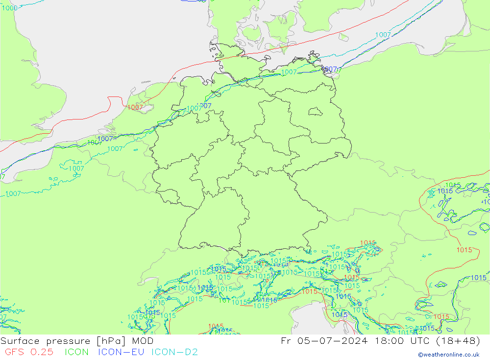 Luchtdruk (Grond) MOD vr 05.07.2024 18 UTC